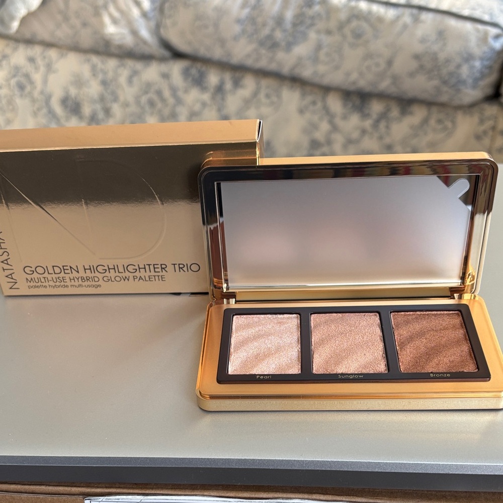 Natasha Denona Multi-Use Hybrid Glow Palette Golden Highlighter Trio